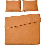 Bonami Selection Terakota narančasta posteljina za bračni krevet od stonewashed pamuka , 160 x 220 cm