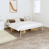 Metalni Kovinski posteljni okvir bel 140x190 cm Cene