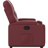 vidaXL Naslonjač na podizanje od umjetne kože crvena boja vina | shoptok.hr