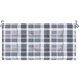 vidaXL jastuk za vrtnu klupu sivi karirani 120 x 50 x 3 cm od tkanine | shoptok.hr