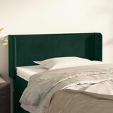  Uzglavlje s ušima tamnozeleno 93x16x78/88 cm baršunasto | shoptok.hr