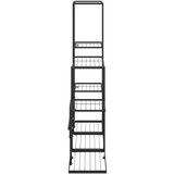 vidaXL Stalak za cvijeće 94,5 x 25 x 88 cm crni metalni | shoptok.hr