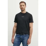 Michael Kors Bombažna kratka majica moška, črna barva, CT4524E1V2