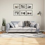  Čupavi tepih PAMPLONA s visokim vlaknima krem-crni 100 x 200 cm | shoptok.hr