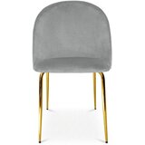 Inca stolica - svijetlosivi baršun / zlatne noge x 1 | shoptok.hr