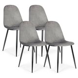 Modern Home set od 4 trpezarijske stolice Velvet, Sivi cene
