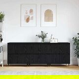  Komode 3 pcs Crni hrast 180 x 35 x 70 cm Konstruirano drvo | shoptok.hr