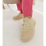 Gemre Beige fabric sneakers Ornella | Shoptok.si