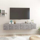The Living Store Viseče TV omarice 3 kosi betonsko sive 60x30x30 cm iverna pl. - TV Omarica, (21374627) Cene