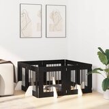  Vrata za pse s postoljem 8 pcs Crni hrast 60 x 60 cm | shoptok.hr