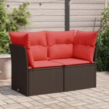  | Vrtni kauč | s jastukom Smeđa 124 x 62 x 69 cm poliratan | Shoptok.si