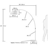 Kave Home Bela talna svetilka La Forma Lee | Shoptok.si