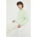 Samsoe Samsoe Bombažen pulover zelena barva