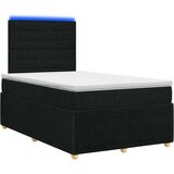  LED okvir za krevet s madracem Crna 120 x 200 cm Tkanina Slike