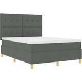  Tamno sivi krevet s kutijom i madracem 140x190 cm | shoptok.hr