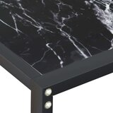 vidaXL Konzolni stol boja crnog mramora 140x35x75,5 cm kaljeno staklo | shoptok.hr