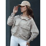 DStreet Women's transitional jacket with hood BUNOL beige | shoptok.hr