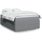  Krevet box spring s madracem svjetlosivi 140x200 cm od tkanine | shoptok.hr