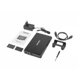 Natec RHINO, HDD External Enclosure 3.5", SATA III, USB3.0, Aluminium, Black | ePonuda.com