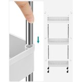 Ormarić na kotačićima s 3 police bijeli - KSC007W01 | shoptok.hr