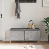  Klupa za hodnik s jastukom Betonsko Siva 100 x 38 x 46 cm | shoptok.hr