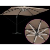  Kantilever Roma Suncobran s LED-ima Taupe 352x251x265 cm Aluminij | shoptok.hr