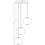  Ondaluce - Visilica na sajli ODETTE 3xE14/10W/230V prečnik 43 cm zlatna/zadimljena | Eponuda.com