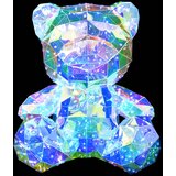  Prizmatični iridescentni LED medvjedić Šareni 32 x 28 x 38 cm | shoptok.hr