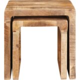 vidaXL Konec mize Rjava trden mangov les | Shoptok.si