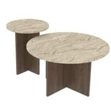 Hanah home Set stočića za kafu Private Travertine Orah | Eponuda.com