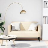 vidaXL Loveseat kavč krem 109 cm velur tkanina | Shoptok.si