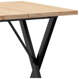  Blagovaonski stol X-oblika 70x70x75,5 cm od borovine i čelik | shoptok.hr