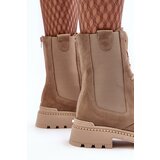 Boto Women's Suede Ankle Boots Lace-Up Beige Nicole 2836 | ePonuda.com