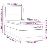  s oprugama i madracem plavi 100 x 200 cm od tkanine | shoptok.hr