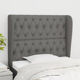  Uzglavlje s ušima tamnosivo 93x23x118/128 cm od tkanine | shoptok.hr