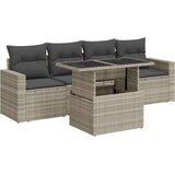 vidaXL Vrtna sedežna garnitura 5-delna z blazinami siv poli ratan | Shoptok.si