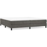  Box spring postelja z vzmetnico temno siva 200x200 cm žamet, (20725387) | Shoptok.si