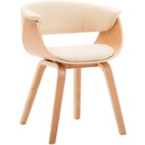 Furnova Jedilni stol krem ukrivljen les in umetno usnje, (21950414) | Shoptok.si
