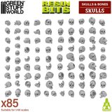 Green Stuff World Resin Skulls Pack | Set smolastih lobanja (85 kom, 1:48–1:35 razmera) Cene