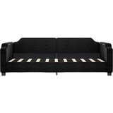 vidaXL Dnevni krevet na razvlačenje crni 90 x 190 cm od tkanine | shoptok.hr