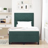  LED Box Spring Krevet Tamnozelena 120 x 200 cm Baršun | shoptok.hr