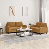  2-dijelni set sofa s jastucima smeđi baršunasti | shoptok.hr