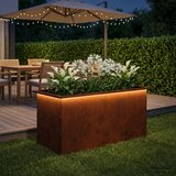  Vrtna posuda za sadnju s LED svjetlom Rđa 50 x 100 x 48 cm Cijene