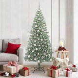 vidaXL Umjetno božično drevo s snežno obloženimi vejicami in LED lučko | Shoptok.si