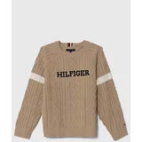 Tommy Hilfiger Otroški pulover bež barva