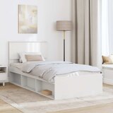  Krevetna konstrukcija Bijelo 90 x 190 cm Čvrsto borovo drvo | shoptok.hr