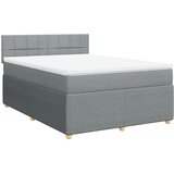  Krevet s oprugama i madracem svjetlosivi 140x190 cm od tkanine | shoptok.hr