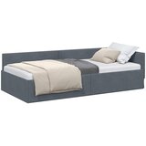  Kutni okvir kreveta Tamno siva 90 cm x 200 cm Baršun | shoptok.hr