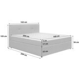P & B POSTELJA Z VZMETNICO 160 cm x 200 cm , tekstil peščene barve | Shoptok.si