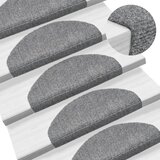 vidaXL samoljepljivi Otirač za Stepenice 15 kom Igličasti 65x21x4 cm Svijetlo Sivi | shoptok.hr